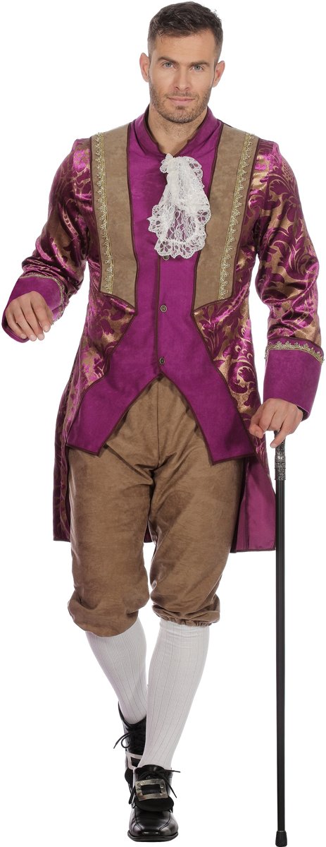 Koning Prins & Adel Kostuum | Markies Victor De La Louvre | Man | Maat 48 | Carnaval kostuum | Verkleedkleding